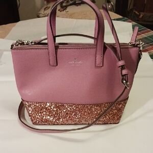 Kate Spade Lavender and Glitter Silver Satchel